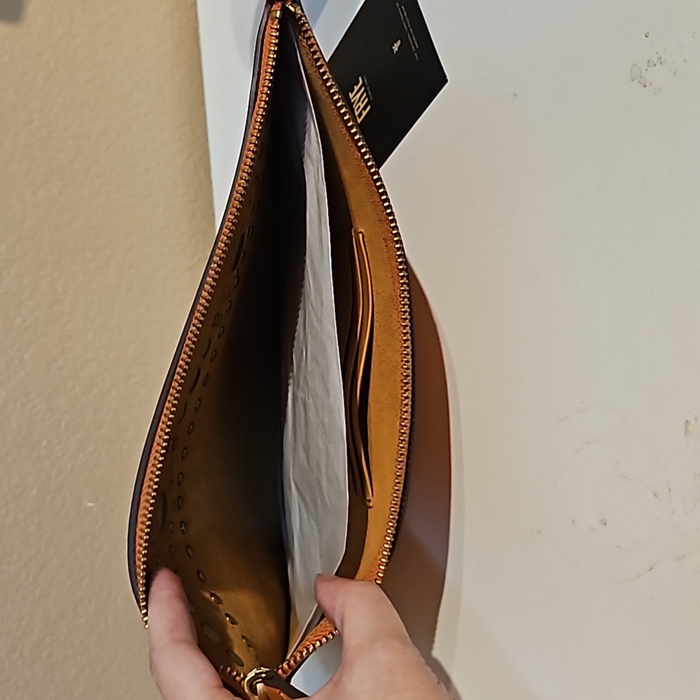 Frye beige leather Handbag With Metal Studs - Picture 3 of 5